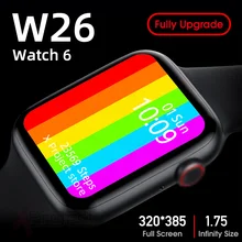 W26 smart watch циферблат вызовов через Bluetooth тела Температура ЭКГ с