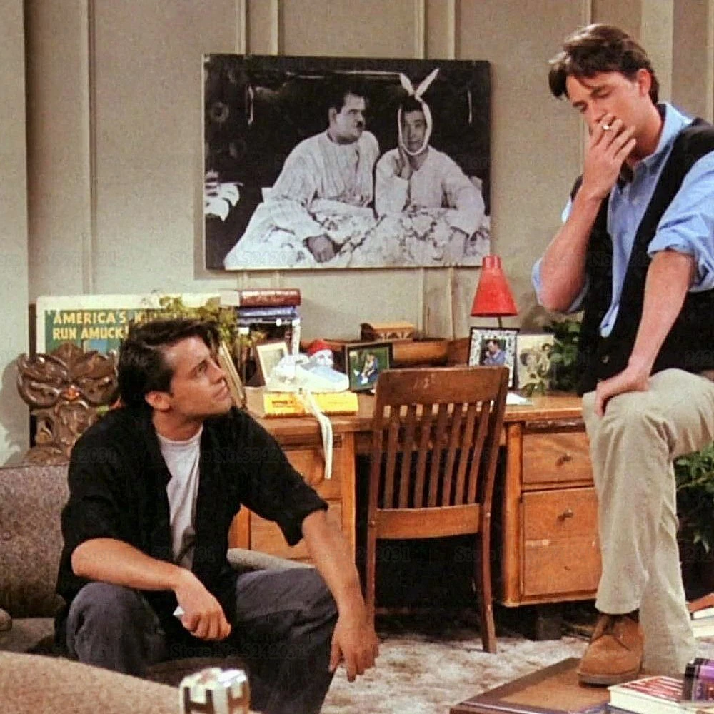 Лорел и Харди Холст Картина с героями телесериала «Друзья» плакат Joey и Chandler стены искусства для украшения дома