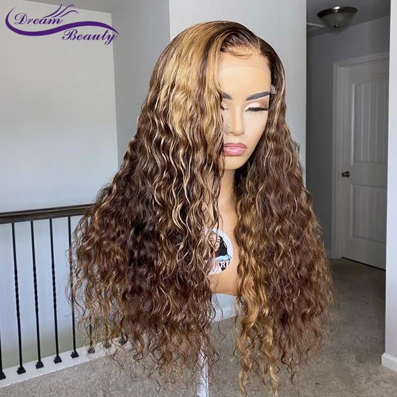 Парик 13X4 на сетке спереди с эффектом омбре парики блонд из человеческих волос для