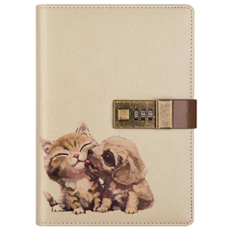 B6 милый блокнот записная книжка секретный дневник из искусственной кожи с замком