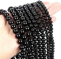 natural stone beads 8mm black agate loose beads for diy jewelry making bracelet necklace present amulet accessories