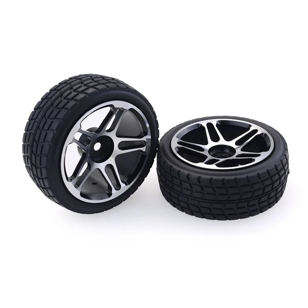

4Pcs Rc Car Tires Rubber Tyre & Wheel Rim Set 4Pcs 12MM Hex for HSP HPI RC 1:10 on Road Model Car