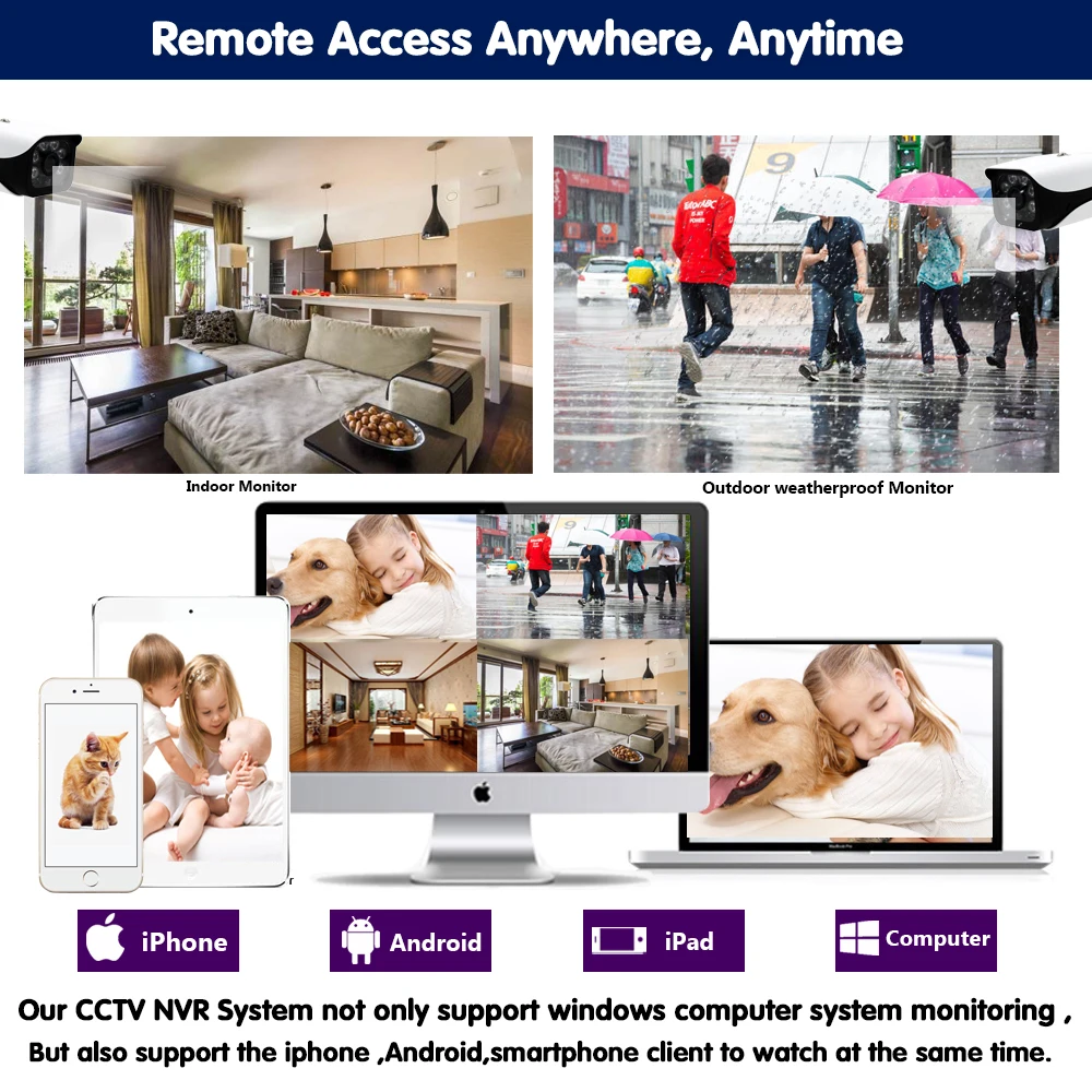 

H.265 5MP CCTV Security Camera System 4CH POE NVR With 5.0MP IP Camera CCTV Kit Waterproof IP66 Video Surveillance System XMEye