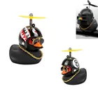 Подарок на автомобиль, шлем для разбивания ветра, маленькая черная желтая утка, аксессуары для украшения автомобиля на велосипед, ветрозащитная волнистая утка для велоспорта