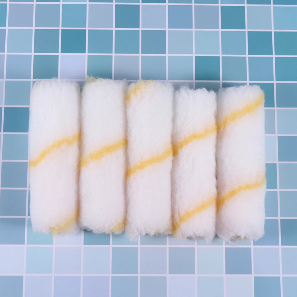 

20PCS Paint Roller Cover Mini Rollers Cover Polyester Roller Sleeve Decorators Brush Smooth Tools Handle
