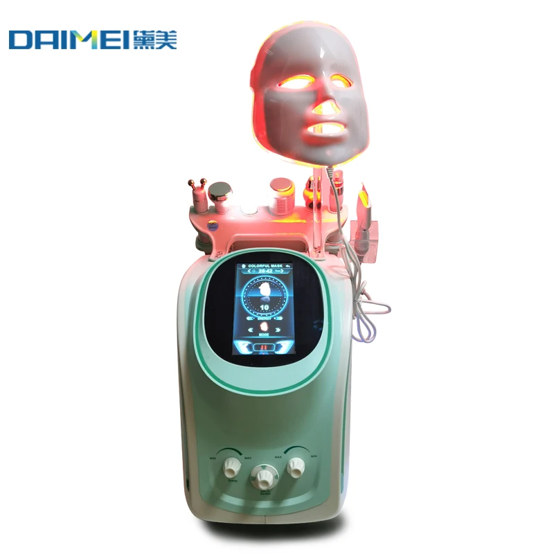 

8 в 1 гидрадермабразия с кислородной очисткой с RF H202, маленькая пузырьковая очистка, кислородная машина для лица, гидро