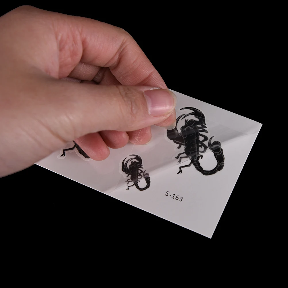 Одноразовые татуировки наклейки s 3D Цветные пауки Насекомые Большой узор