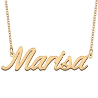 marisa name necklace for women stainless steel jewelry 18k gold plated nameplate pendant femme mother girlfriend gift