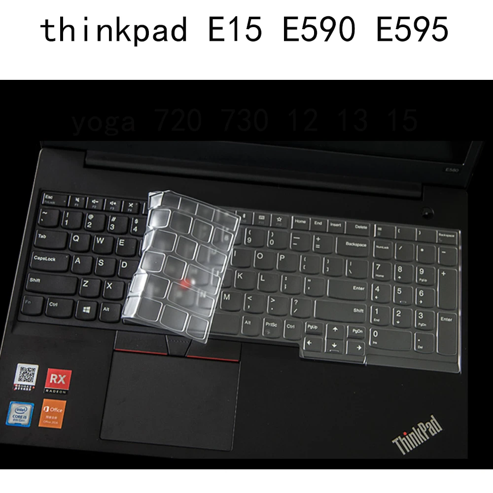 Чехлы для клавиатуры ноутбука E590 lenovo ThinkPad P15S E15 E595 E580 T590 L590 15 6 дюйма 2019 прозрачный