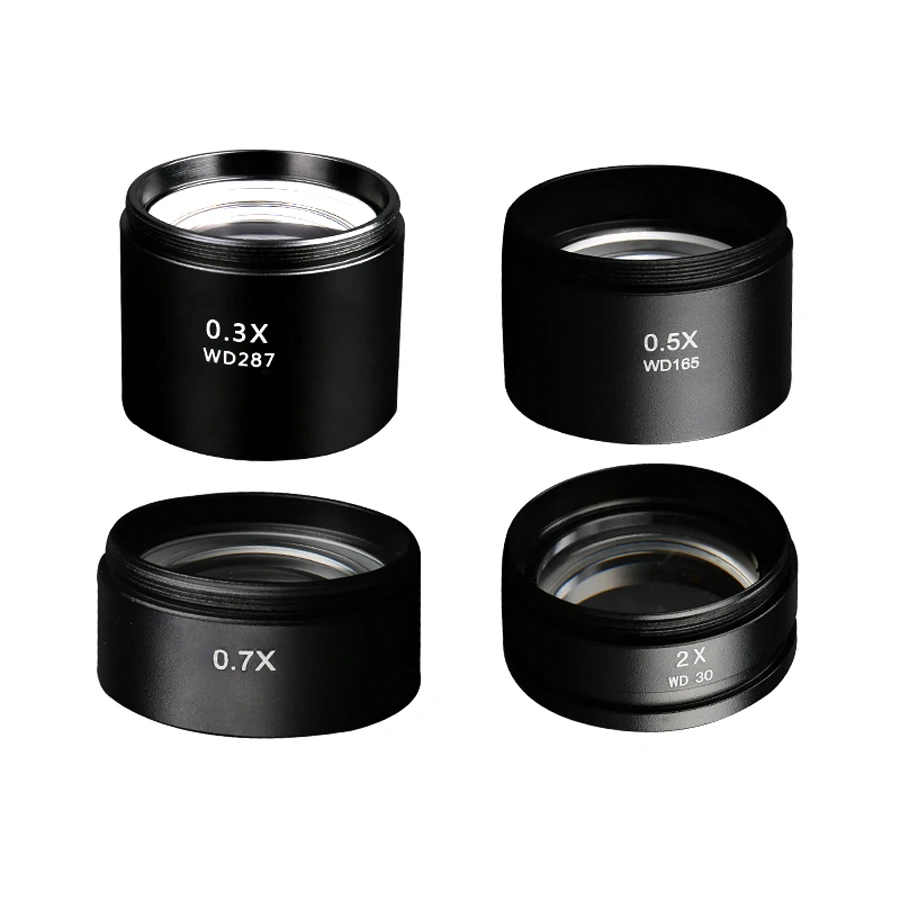 Вспомогательные Объективы WD287 0.3X 0.5X 0.7X 2.0X зеркальные для тринокулярного