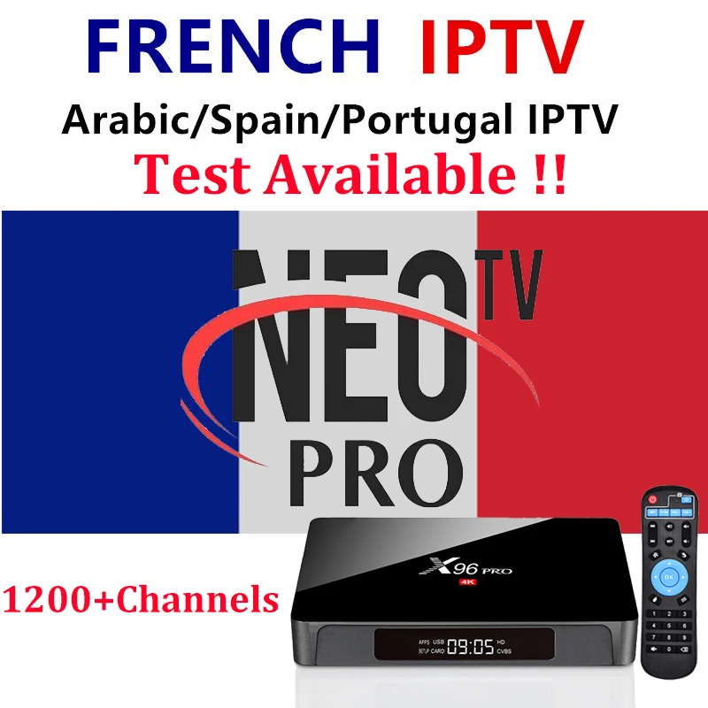 Neo tv pro Французский Ip ТВ подписка Live VOD Спорт Android m3 smart Арабский Франция Бельгия neo