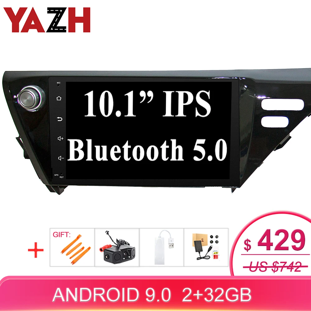 YAZH Android 9 0 Pie Автомобильный GPS навигатор мультимедиа для Toyota Camry 2018 2019 2020