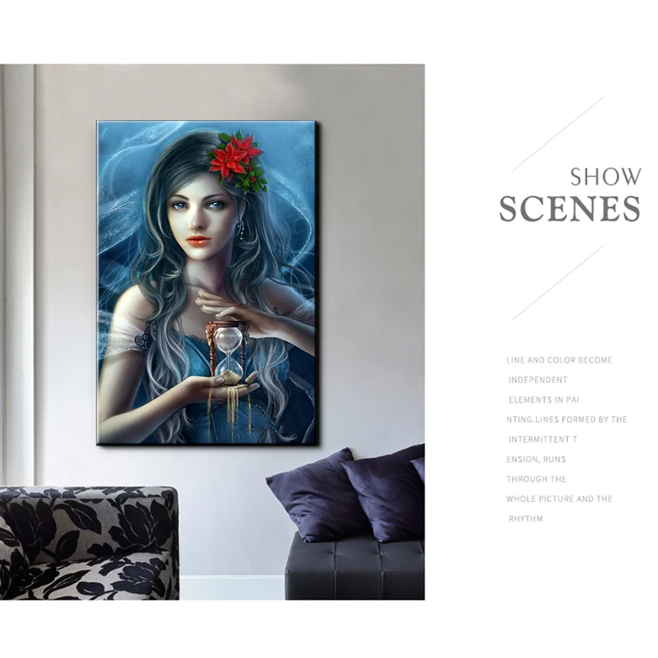 100% полноразмерная 5D картина из страз сделай сам вышивка крестиком песочные часы