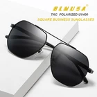 Мужские солнцезащитные очки с пружинной петлей BLMUSA, поляризационные квадратные деловые солнцезащитные очки, стильные модные мужские очки для вождения UV400