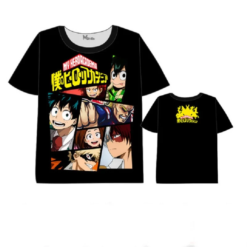 

Boku No Hero Academia OCHACO URARA Todoroki Shoto Izuku Cosplay Costume Japanese Anime My Hero Academia 3D Print Cartoon T-Shirt