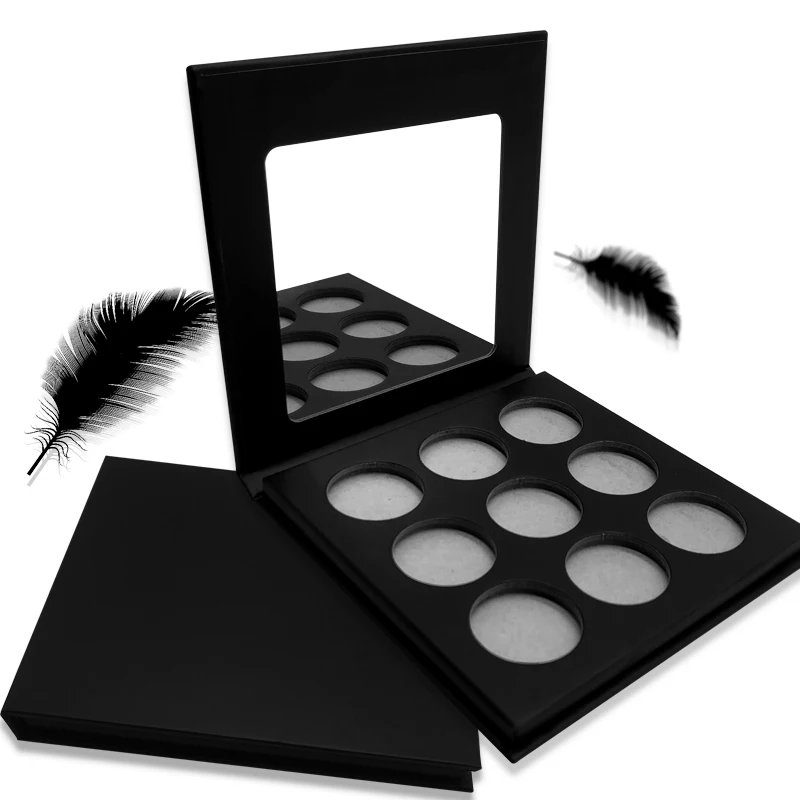 50 штук палитра пустых теней для век с круглыми оттенками матовые мерцающие блеск