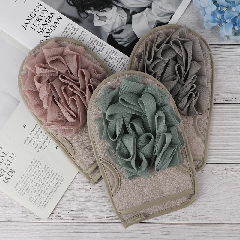 Двусторонняя щетка для чистки тела 1 шт. портативная губка скраб душа массажный