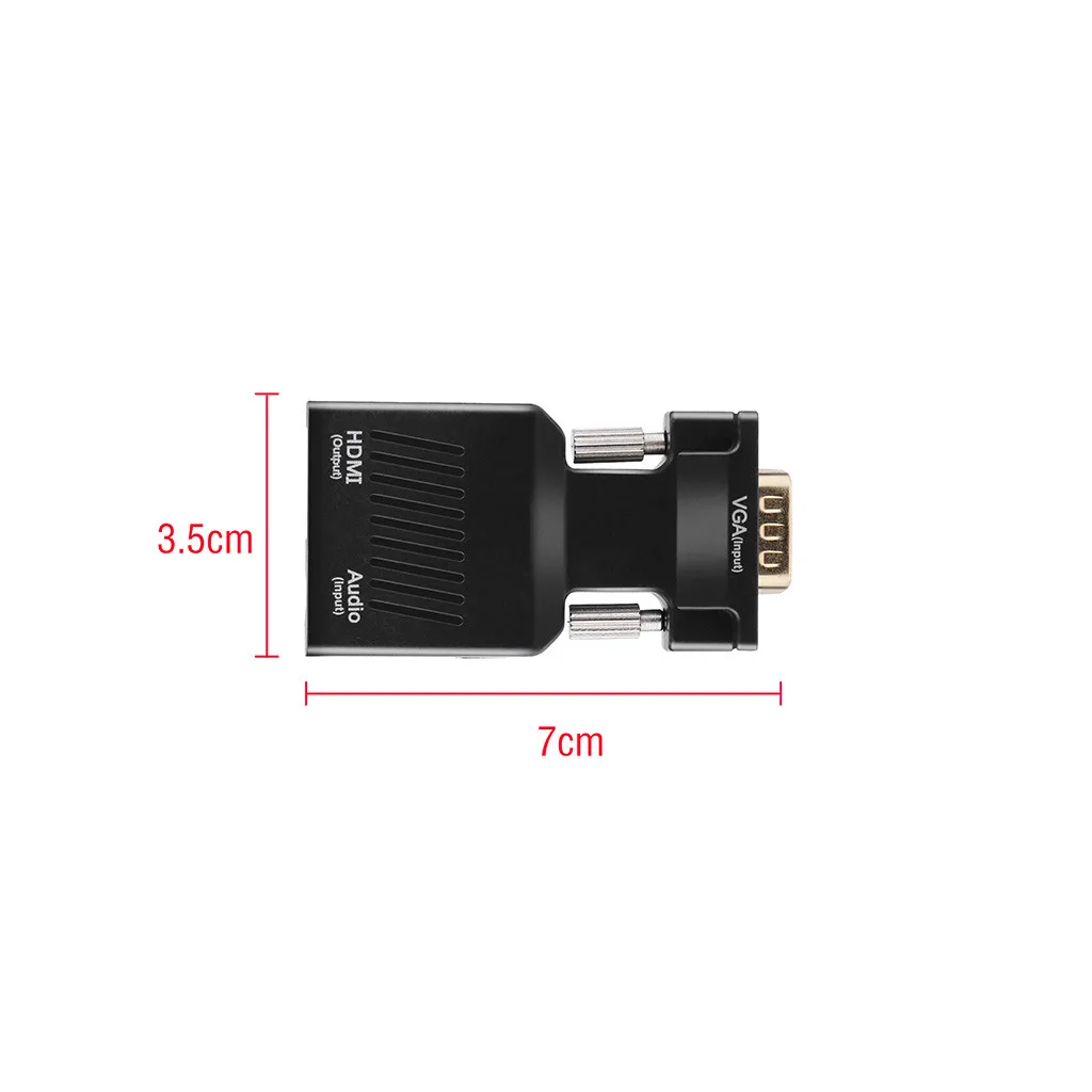 HDMI в VGA адаптер 1080P папа Famale конвертер видео аудио цифровой аналоговый для ПК