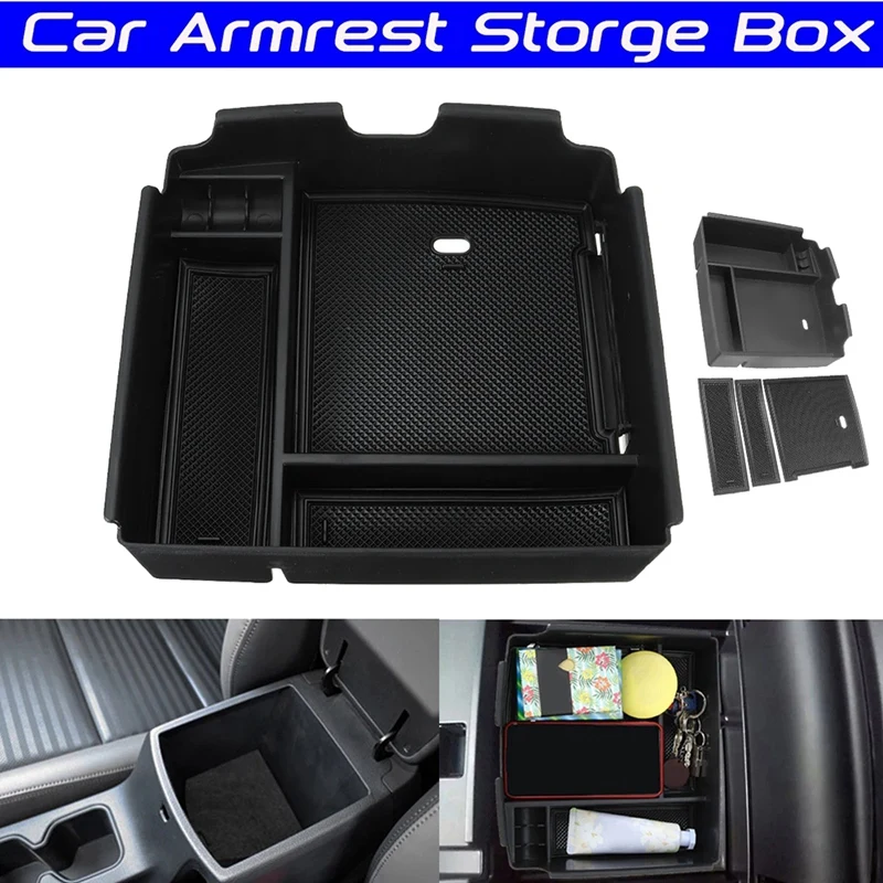 Arm Rest Center Console Storage Box Tray Black for KIA 2015-2018 Sedona Carnival