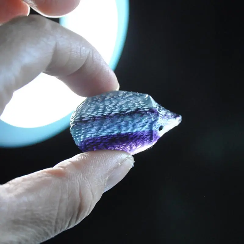 Украшения для дома 1 шт. натуральный кварцевый кристалл череп Резьба Радуга