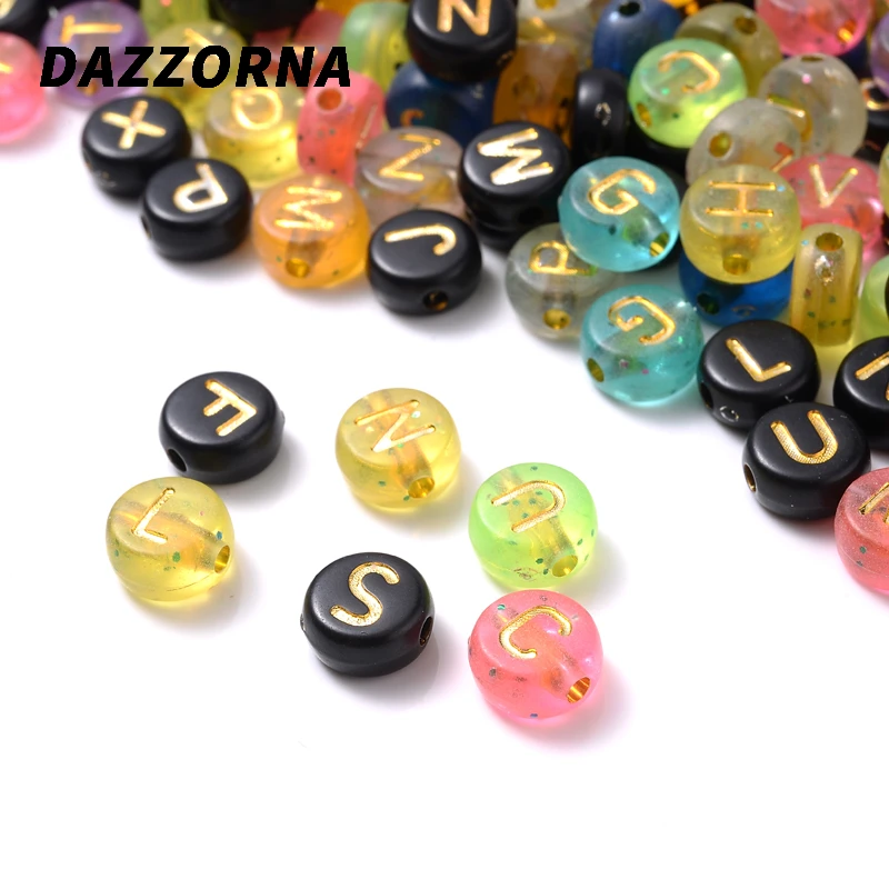 100 шт. бусины в форме букв диаметром 4 х7 мм | Украшения и аксессуары