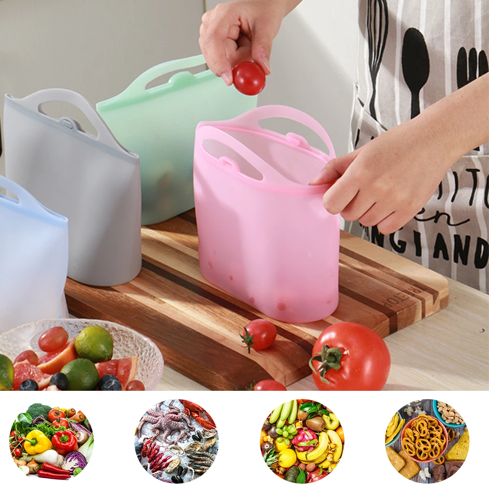 2 шт. силиконовые пакеты для хранения фруктов и овощей|Целлофановые пластиковые