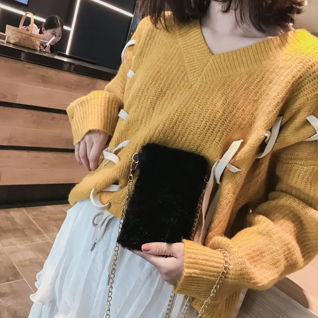 Женская элегантная мини-сумка через плечо для помады женские модные однотонные