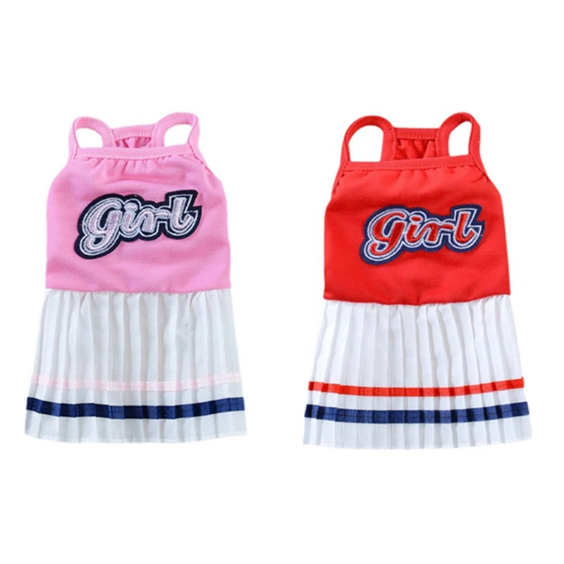 Милые милые платья для собак свадебные щенков Полосатая юбка хлопковая одежда