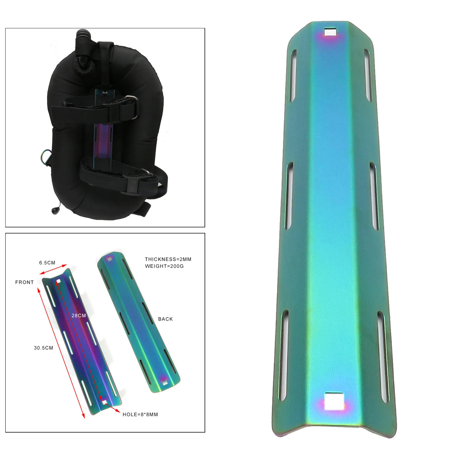 Адаптер для резервуара дайвинга из титанового сплава крепления задней панели BCD