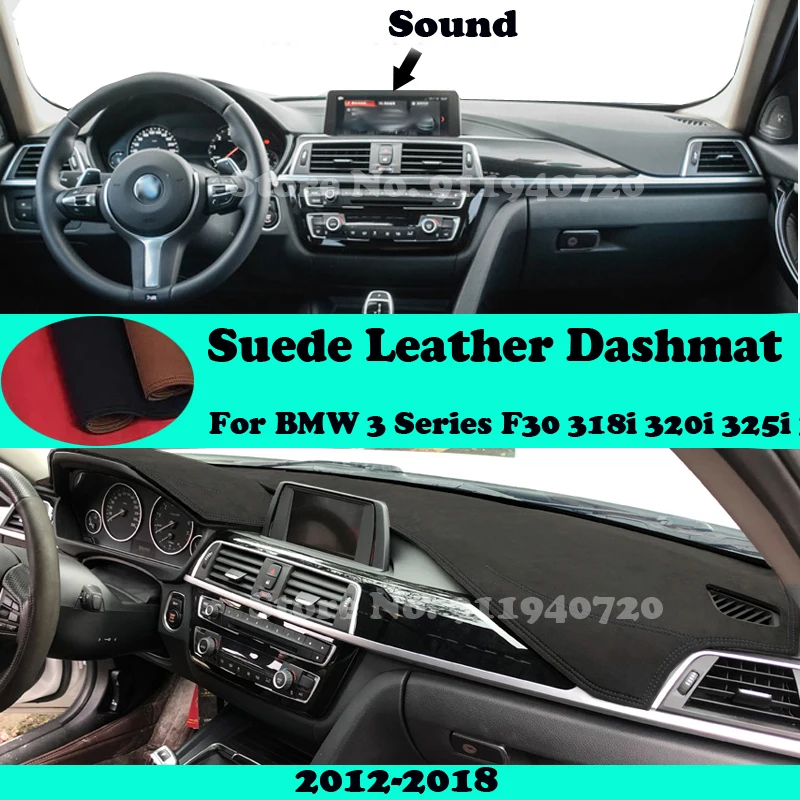 

For BMW 3 Series F30 2012~2018 318i 320i 325i Suede Leather Dashmat Dashboard Cover Pad Dash Mat Carpet Car-Styling Accessories