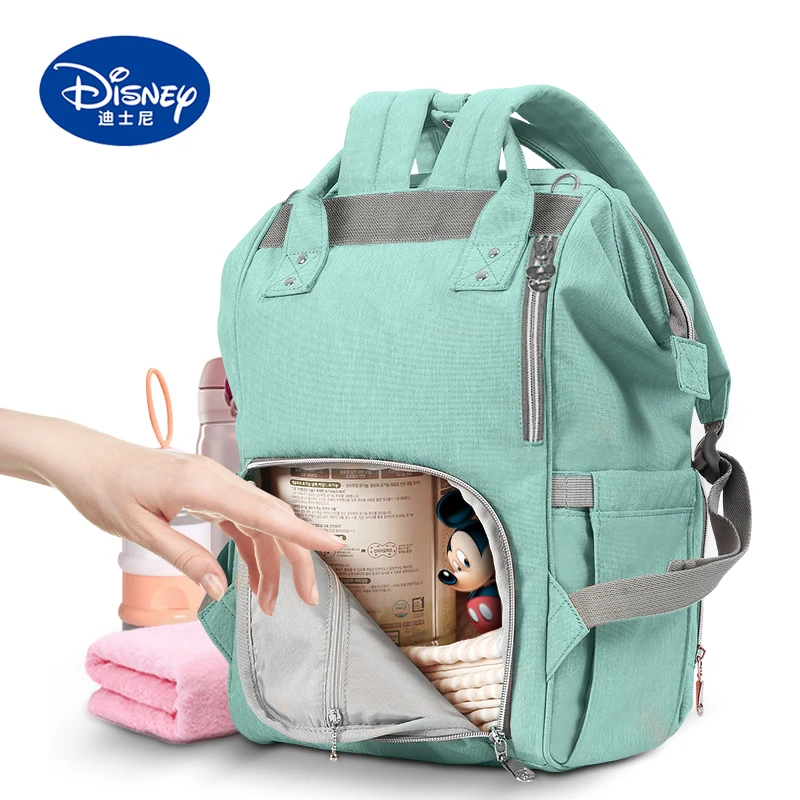 Disney Mommy сумка для подгузников большой емкости путешествия рюкзак для подгузников с анти-потери молнии детская сумка для прогулки с ребенком Прямая поставка DS8012