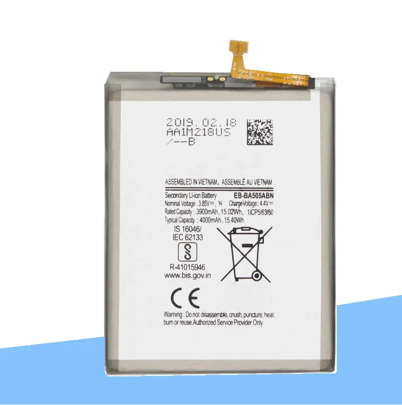 ISkyamS 1x3900 mAh EB-BA505ABU EB-BA505ABN Сменный аккумулятор для телефона samsung Galaxy A50 A505F SM-A505F+ инструмент