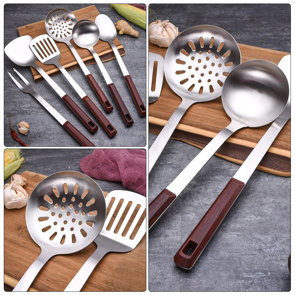

1 Set of 7 Pcs Kitchen Utensils Stainless Steel Cookware Cooking Accessories