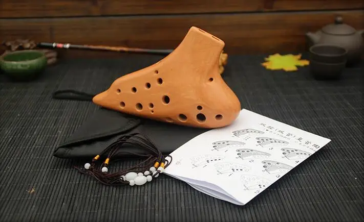 Высококачественный оригинальный с 16 отверстиями Alto C Ocarina терракотовый защитным