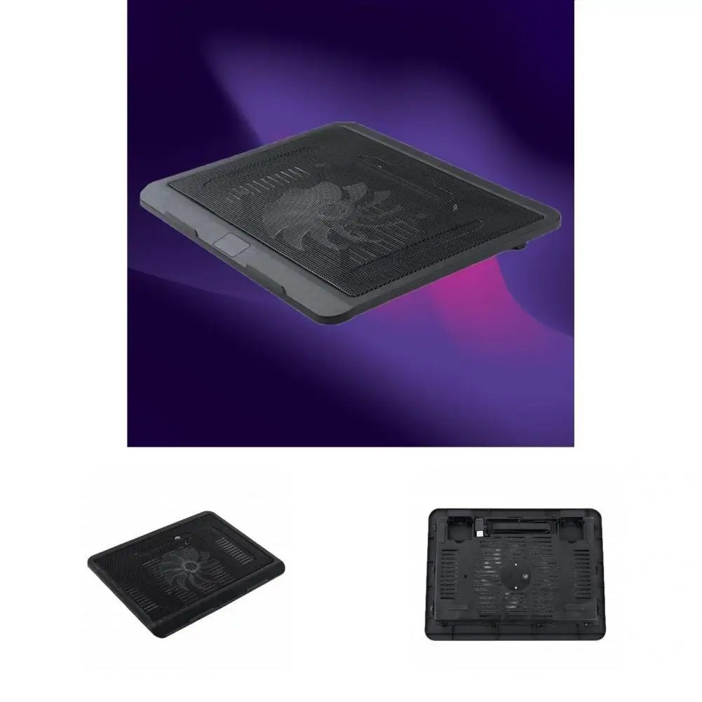 

Delicate Laptop Cooler Pad Ergonomic Strong Wind Black Gaming Notebook Cooling Pad