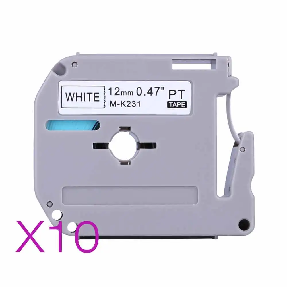 10 MK231 12 мм x 8 м ленты для этикеток Brother P Touch PT 85 75 touch h110 BB4 p сенсорный принтер