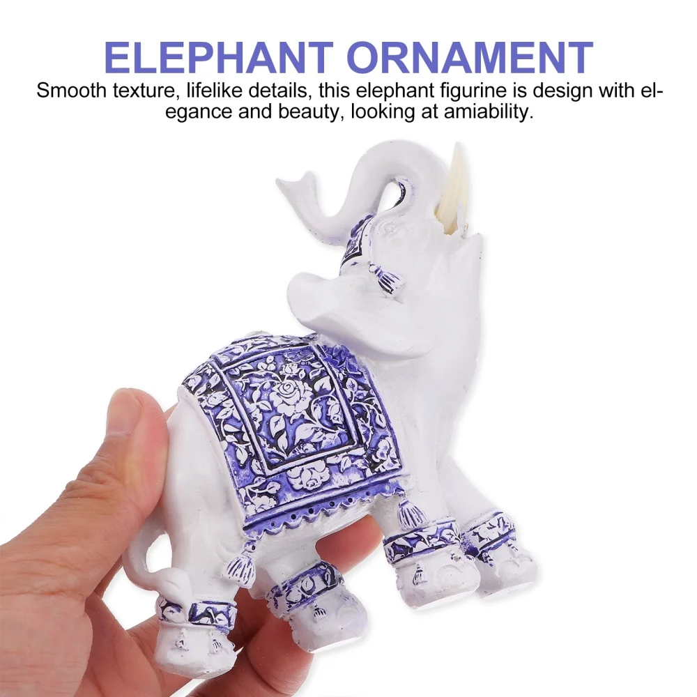 

1pc Lovely Elephant Figurine Elephant Statue Decor Living Room Elephant Decor