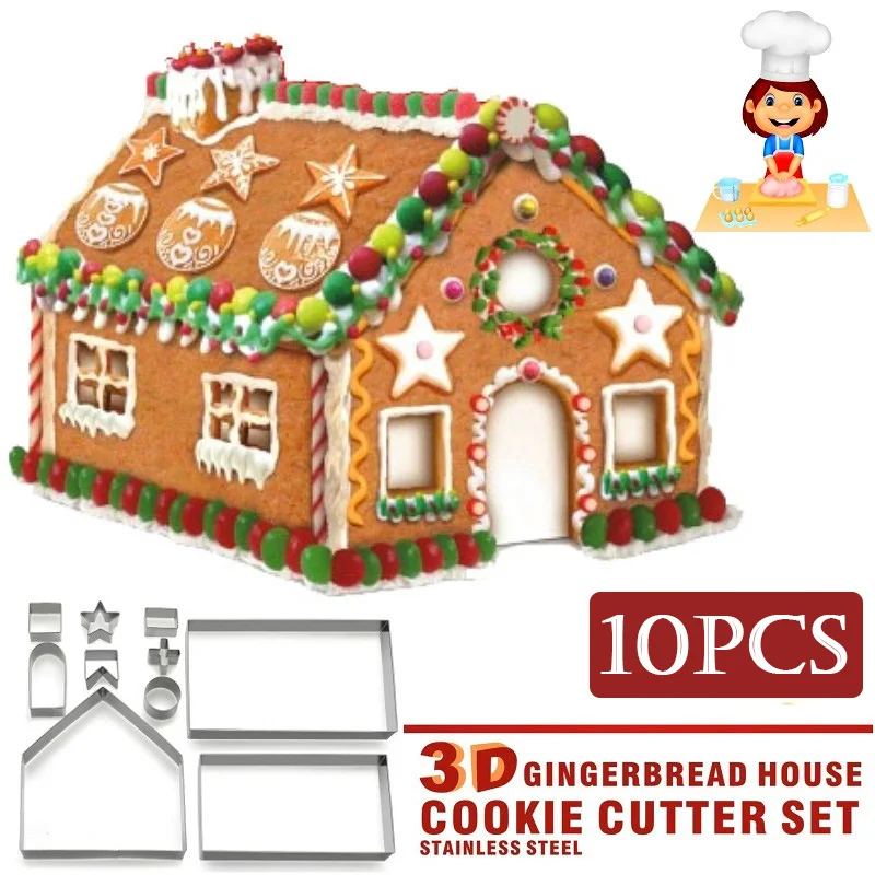 8/10/18 шт. имбирный хлеб DIY рождественское печенье резак для печенья аксессуары