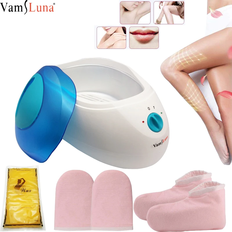 

2.2L Wax Heater, Skin Care Tool 200W Paraffin Therapy Wax Warmer Pot Beauty 2 Level Wax Control Machine Feet Hand Care Set