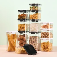 snacks plastic storage jars transparent square cereal container storage jars dried fruit potes hermeticos kitchen items dk50sj