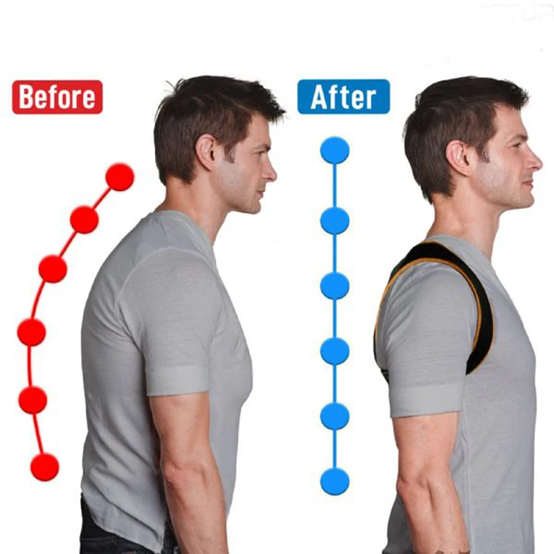 Корректор осанки для мужчин и женщин мужской Регулируемый корсет на верхнюю