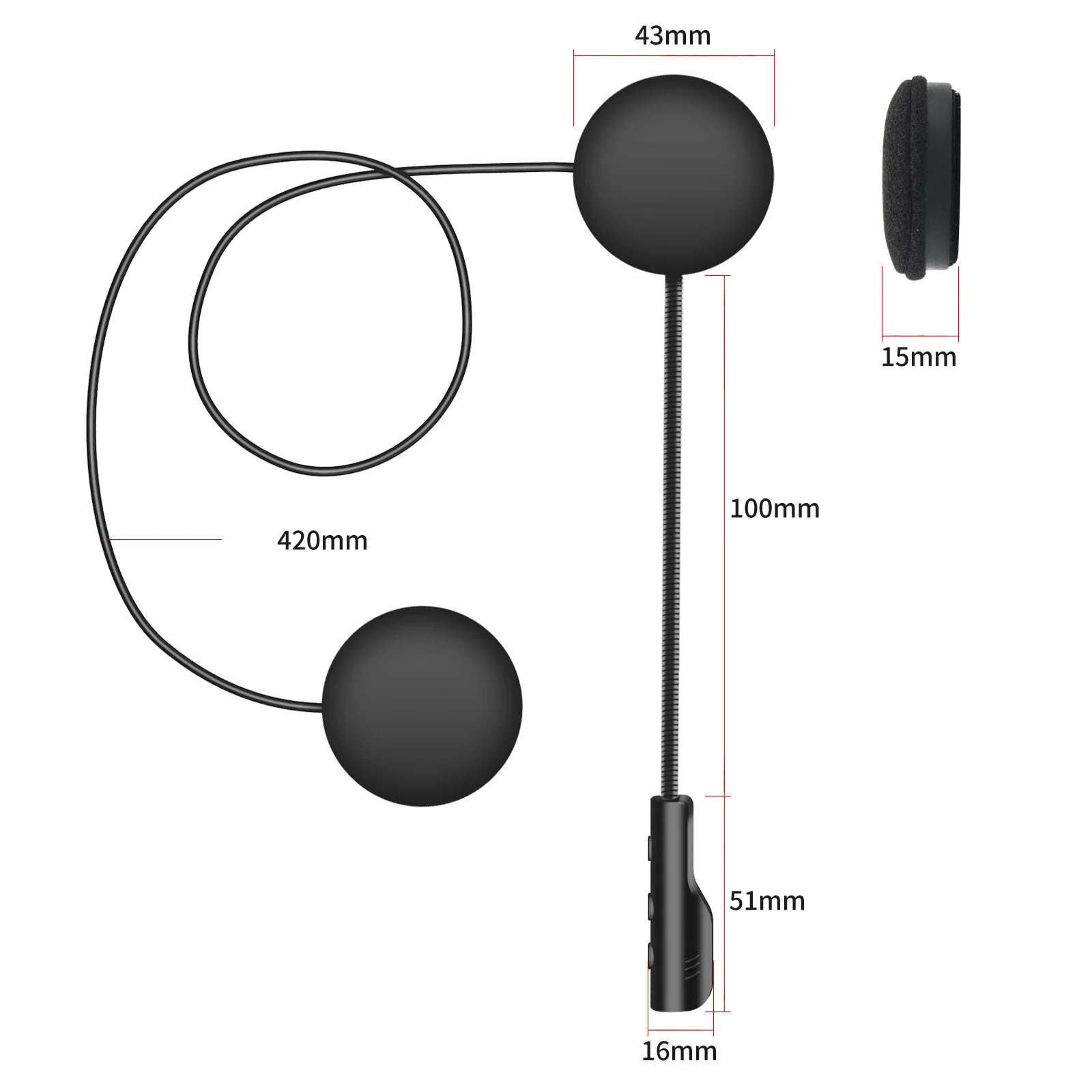 T4 Motorcycle Helmet Earphone Bluetooth-compatible 5.0 Wireless Headset Motorbike Stereo Headsets Equipment | Электроника