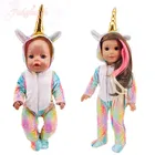 Кукольная одежда единорог Радуга комбинезоны + парик с пушистым крылья для 18 дюймов американская девушка куклы 43 см для ухода за ребенком для мам, новинка, носки для новорожденных