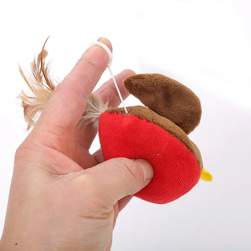 

Cat Dog Interactive Toys Pulling Chain Shock Shake Cat Toys Artificial Plush Birds Cock Interactive Toy For Puppy Dropshipping