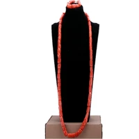 dudo men nature original real coral beads jewelry set for african traditional wedding groom necklace bracelet jewellery set