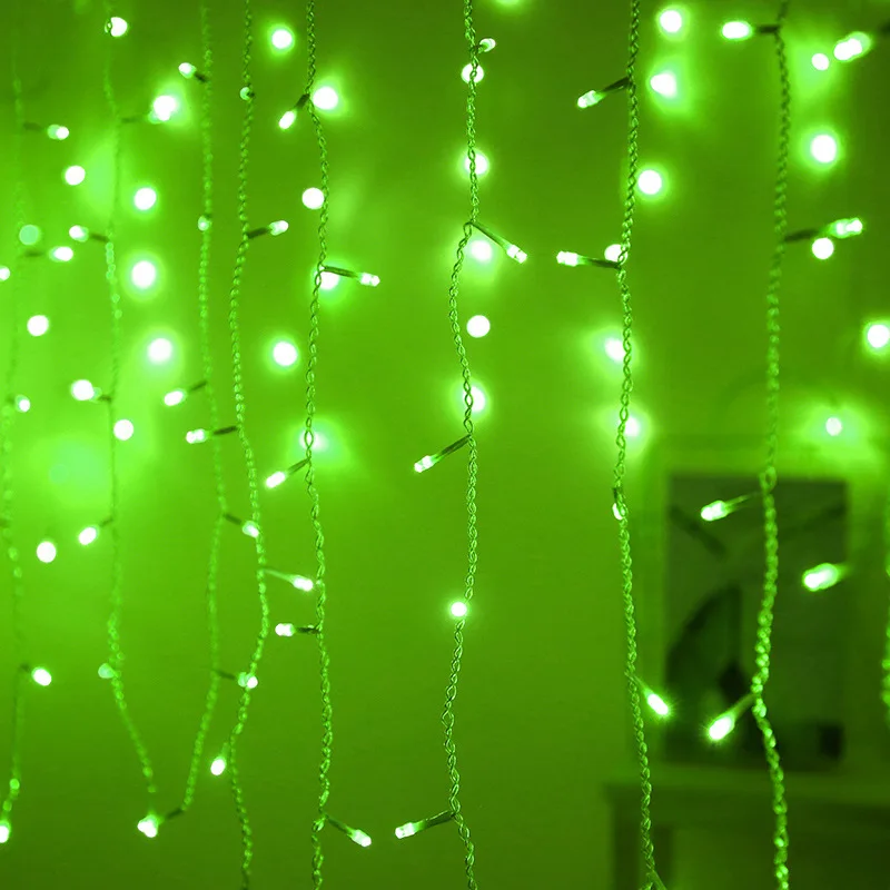 Новогоднее рождественское освещение наружное украшение 3,5 м 96led Droop 0,5 м Led занавес сосулька струнные огни Рождественские украшения для дома