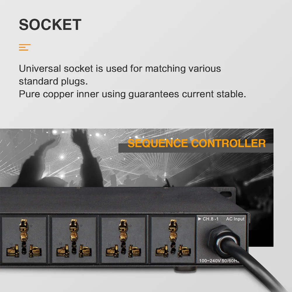 Lannge T-1300 8-channel Intelligent Power регулятор последовательности универсальный контроллер с