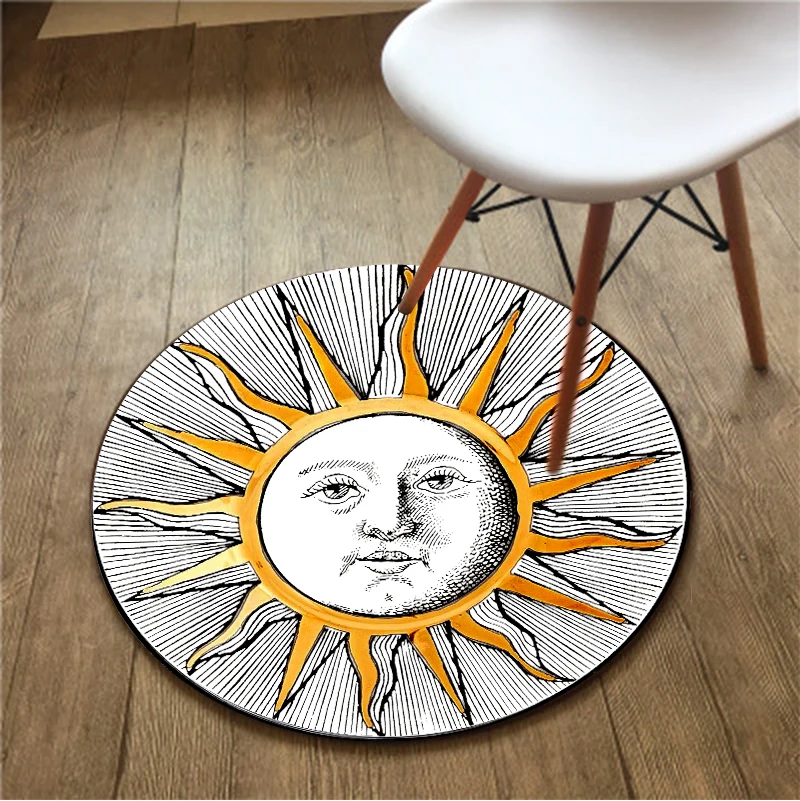 Коврик Starry Sun and коврик Луна для йоги упражнений бара гостиная круглый ковер