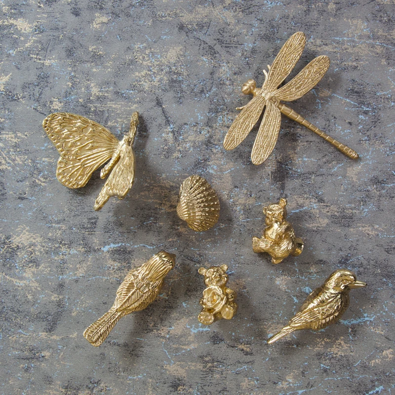 Американская медная ручка в стиле ретро FGN Скандинавская для шкафа двери