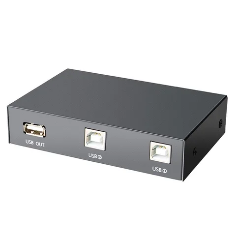 Разветвитель USB 2,0 с 2 портами, хаб 2 в 1 с общим доступом производителя, переключатель устройств, блок-переключения, адаптер для ПК, компьютера, сканера, принтера